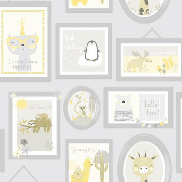 Animal Frames Grey/Yellow
