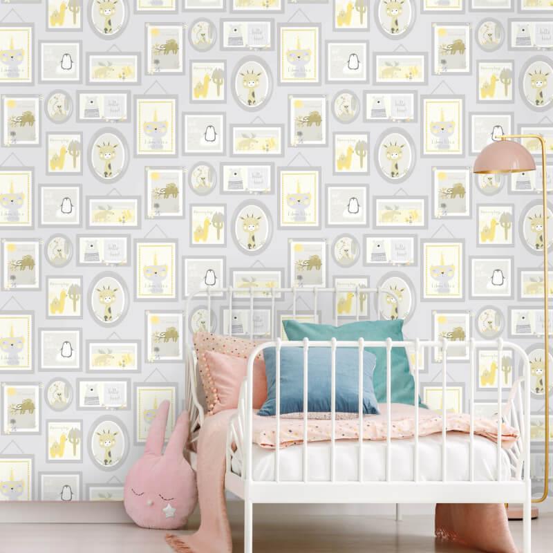 Animal Frames Grey/Yellow