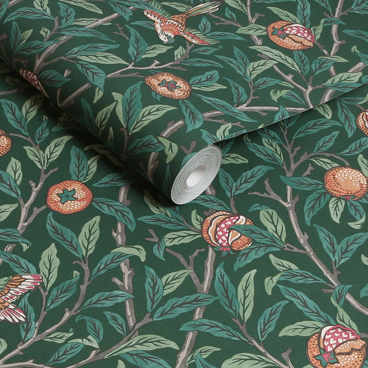 William Morris Bird & Pomegranate Deep Green
