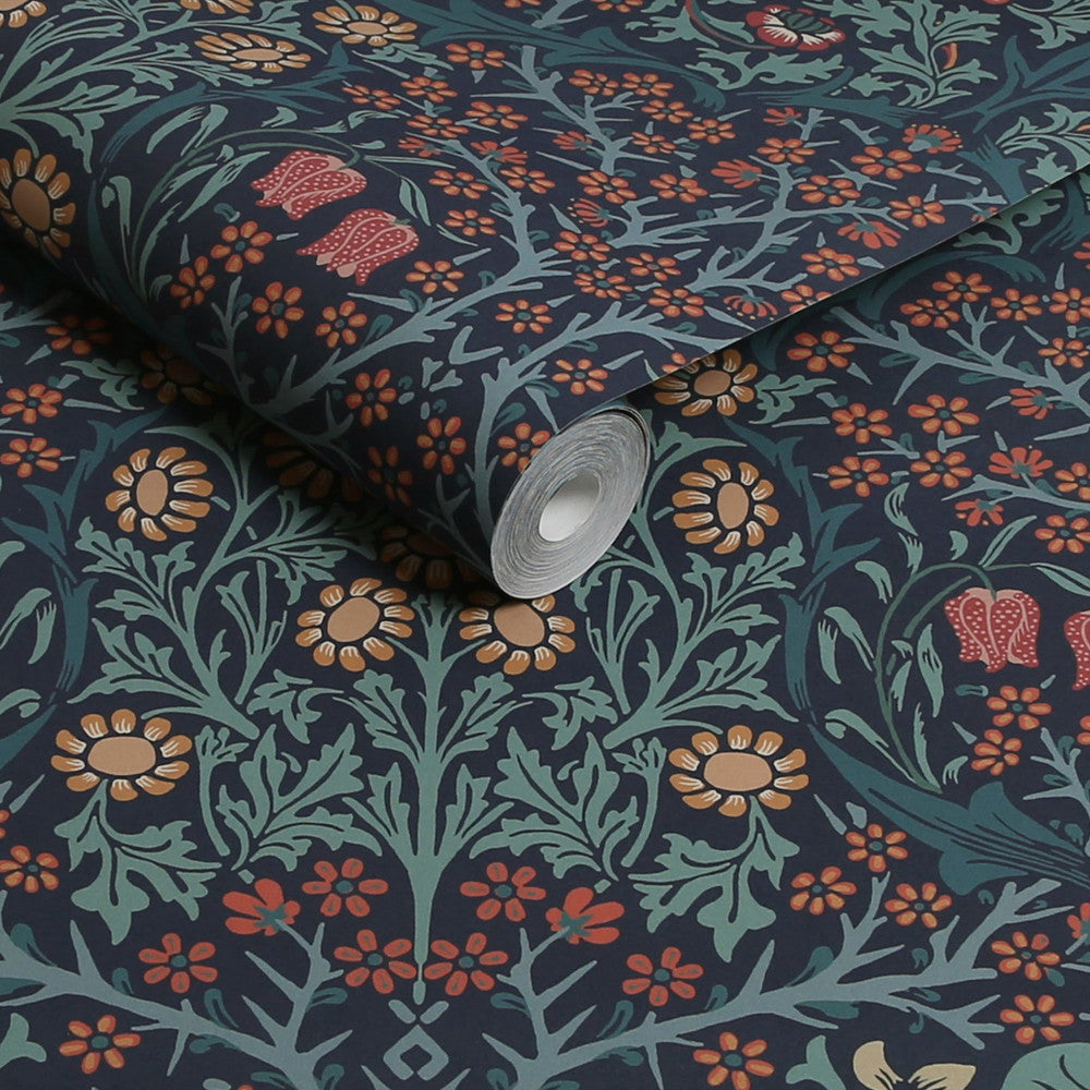 William Morris Blackthorn Navy