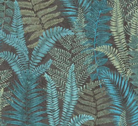 Famous Garden Fern Teal/Green