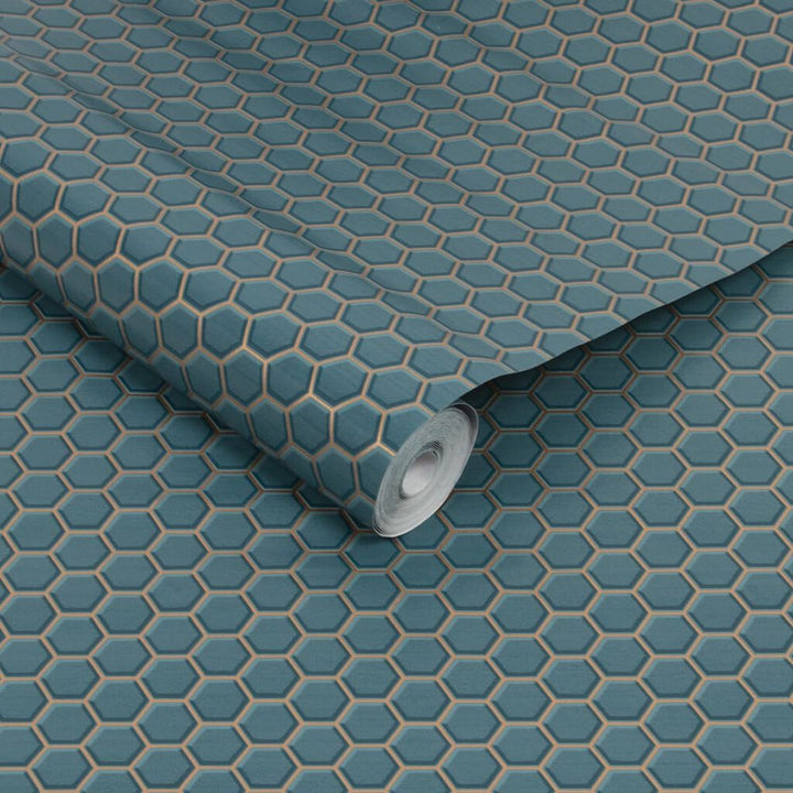 Hexagon Lattice Teal