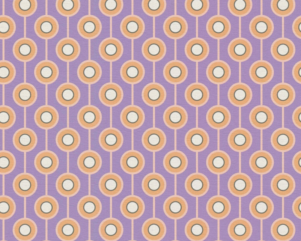 Retro Chic Circles Purple/Orange