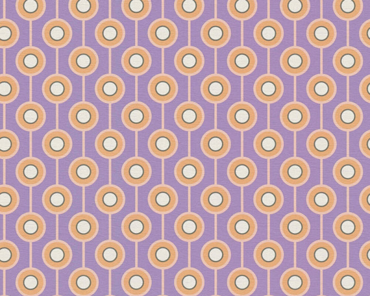 Retro Chic Circles Purple/Orange