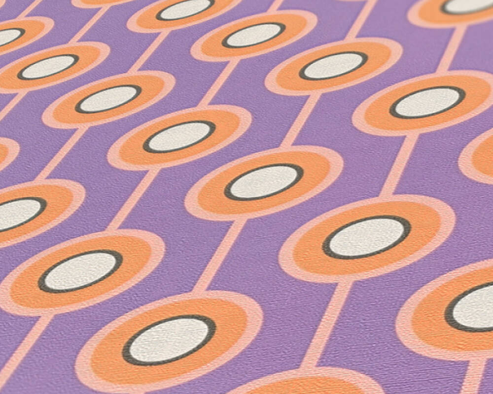 Retro Chic Circles Purple/Orange