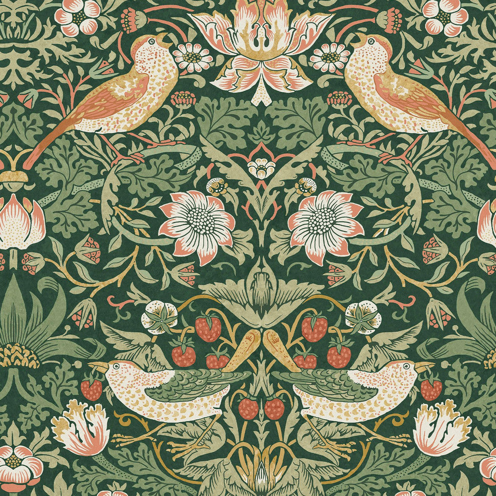 William Morris Strawberry Thief Green