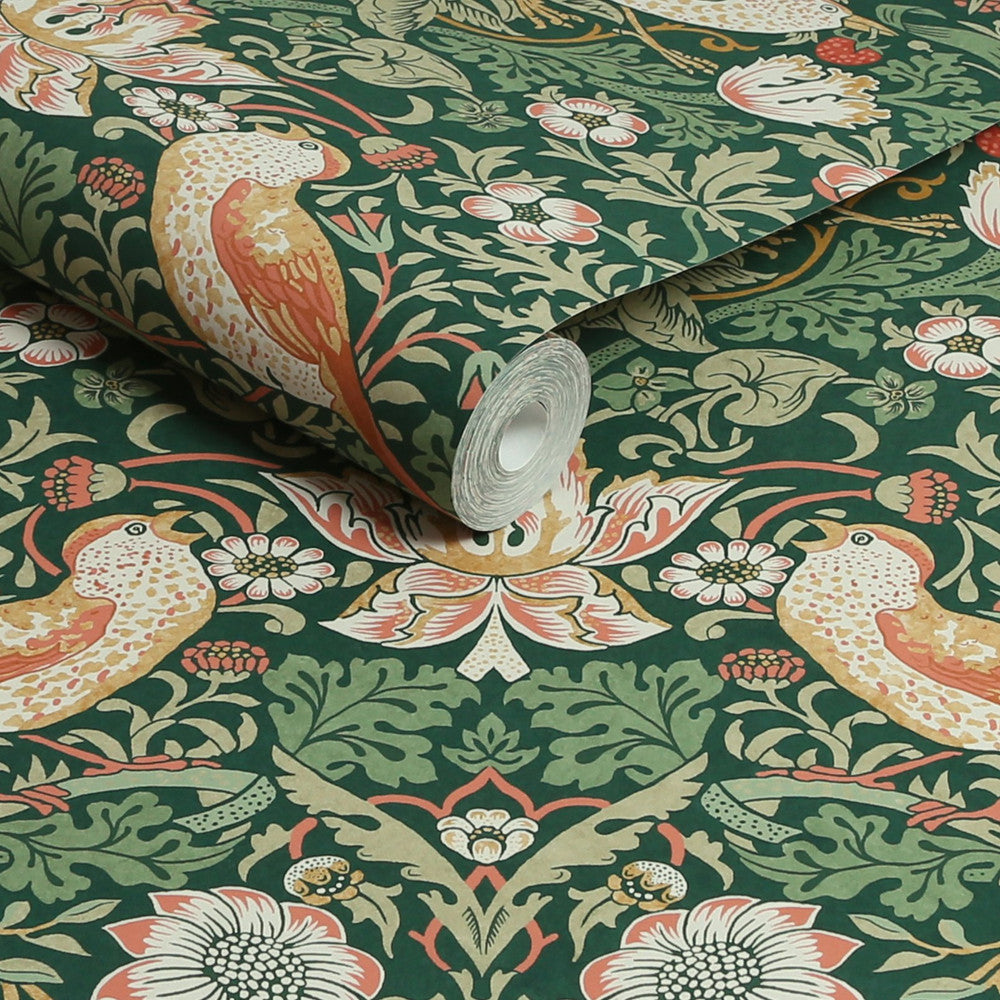 William Morris Strawberry Thief Green
