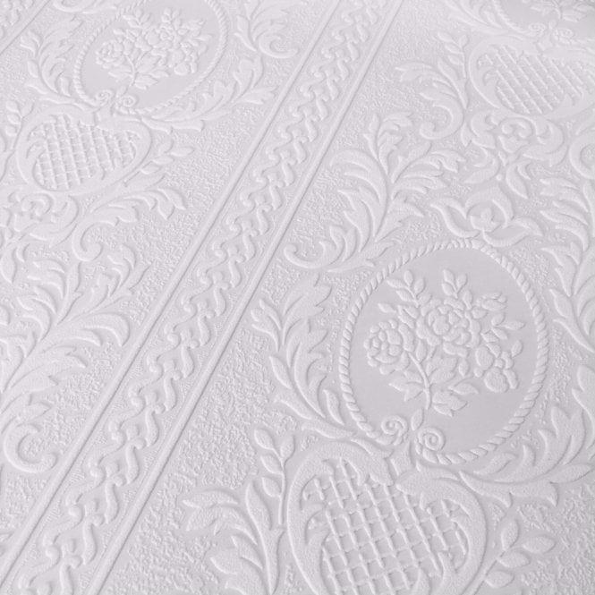 White Damask/Stripe